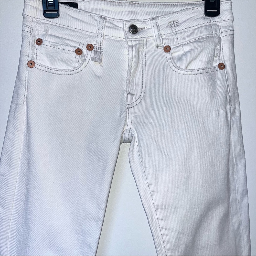 R13 Distressed High-Rise Boy Jeans - Picture 9 of 15